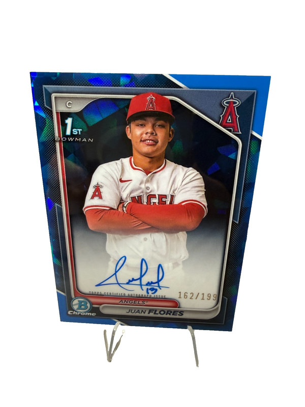 Juan Flores 2024 Bowman Chrome 1st Sapphire Blue Refractor Auto /199 #CSPA-JF