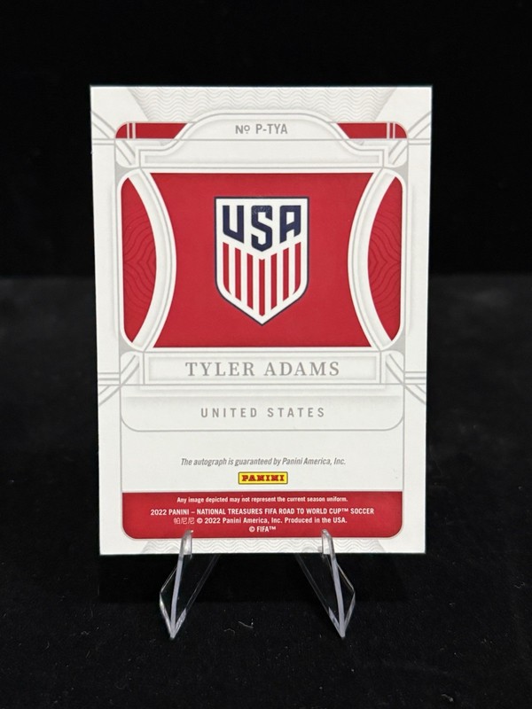 2022 Panini National Treasures Tyler Adams Penmanship Auto /99 USMNT Soccer view 2