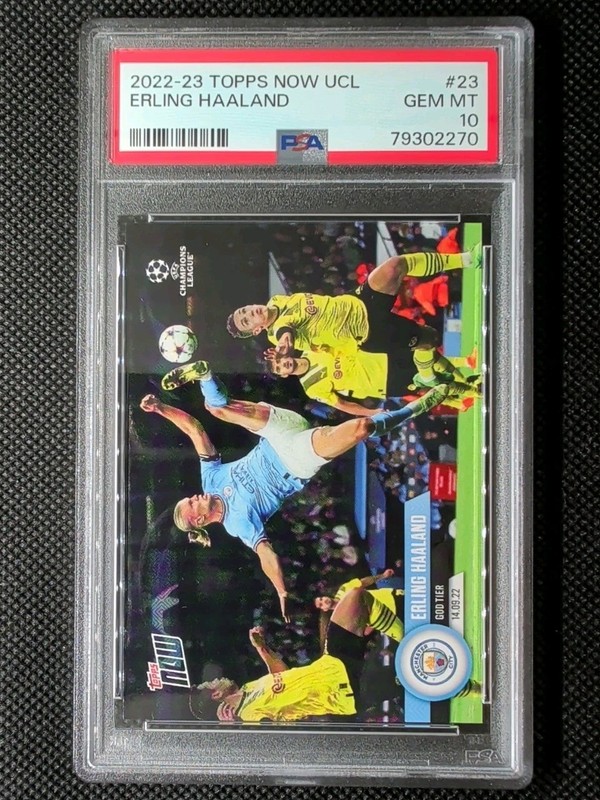 Erling Haaland 2022-23 Topps Now UEFA Champions League #3 PSA 10