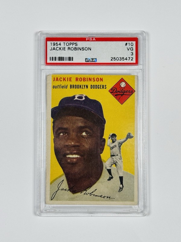 1954 TOPPS JACKIE ROBINSON #10 PSA 3