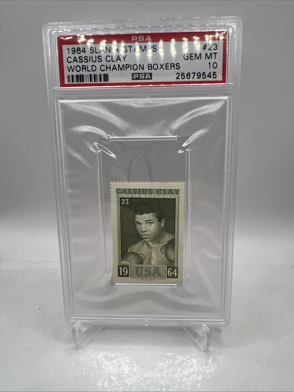 1964 Slania Stamps World Champion Boxers Cassius Clay - Muhammad Ali #23 PSA 10