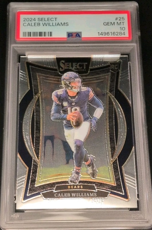PSA 10 2024 Panini Select Concourse Caleb Williams #25 (RC) Chicago Bears Rookie