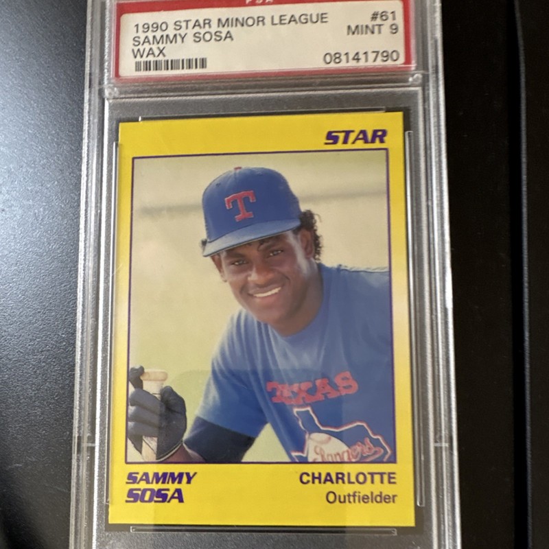 Star 1990 Minor League - Sammy Sosa #61 Rookie PSA 9 Charlotte Rangers