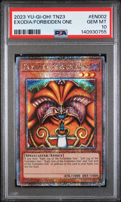 Exodia the Forbidden One (Quarter Century Secret Rare) TN23-EN002 PSA 10