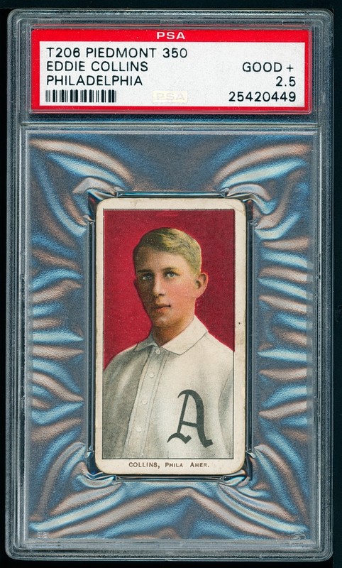 1909-11 T206 Piedmont Portrait - Eddie Collins HOF PSA 2.5 Perfect Registration
