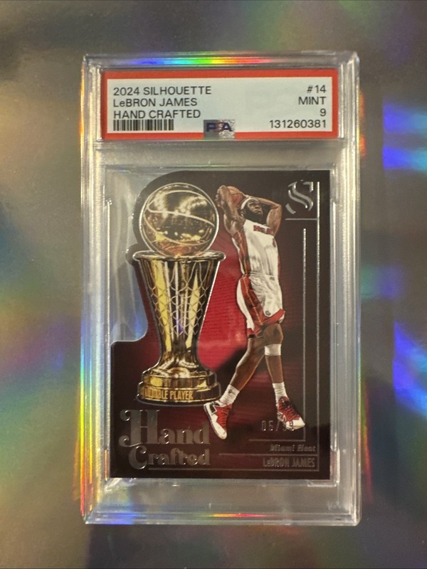2024 LeBron James Silhouette Hand Crafted #14 /99 PSA 9 ( Pop 4 N/ Higher)