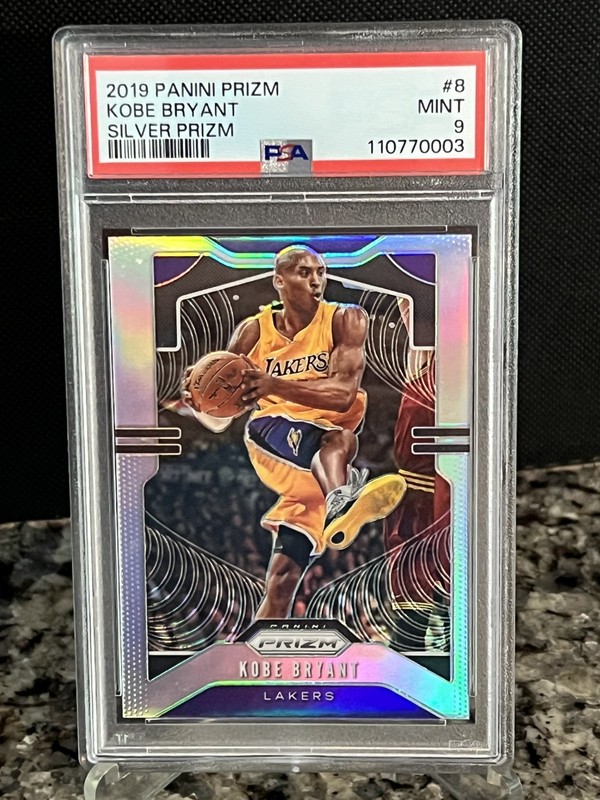 2019-20 Panini Prizm Kobe Bryant SP Silver Prizm PSA Mint 9