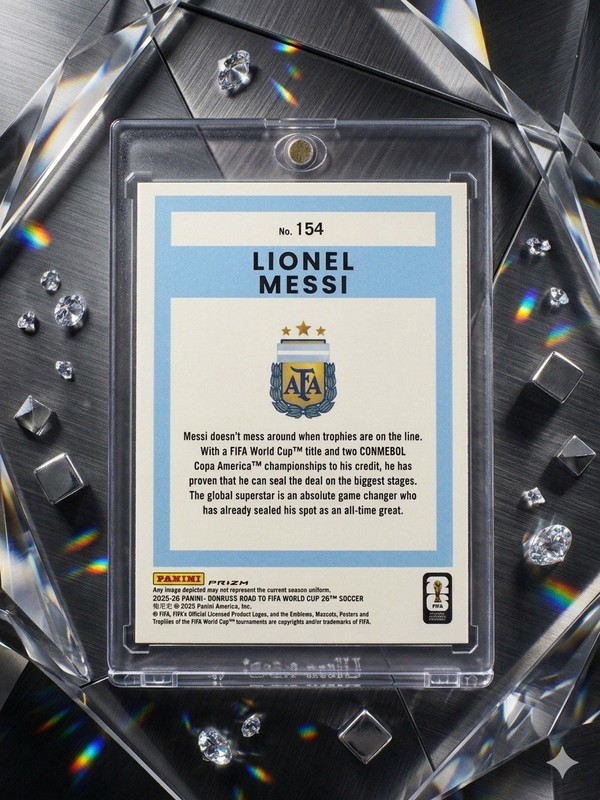 2025-26 Donruss road to World Cup  26Optic cubic ice Lionel Messi Argentina #80 view 2