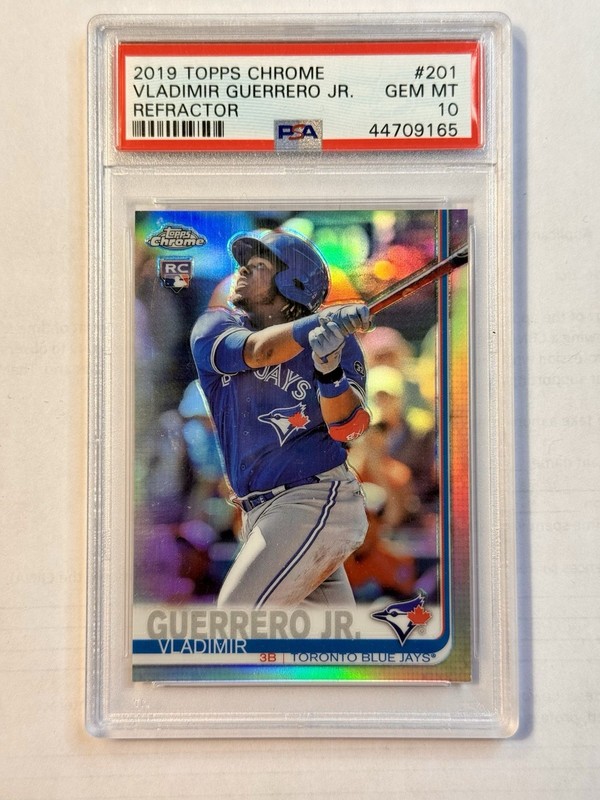 2019 TOPPS CHROME 201 VLADIMIR GUERRERO JR REFRACTOR PSA 10 RC