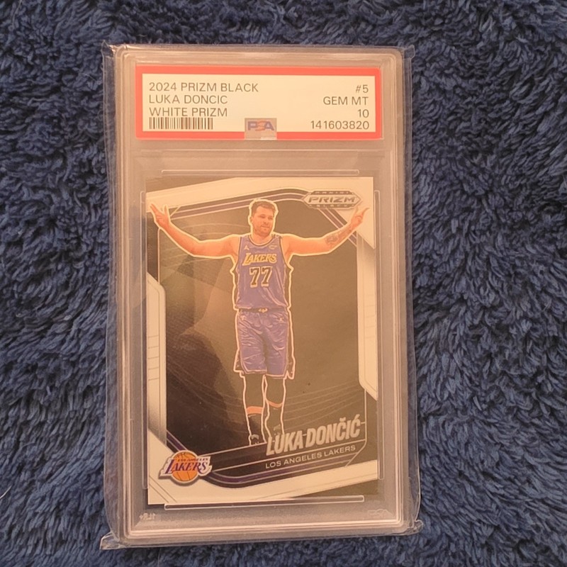 Panini 2024-25 Prizm Black White Prizm Luka Dončić #5 /175 PSA 10