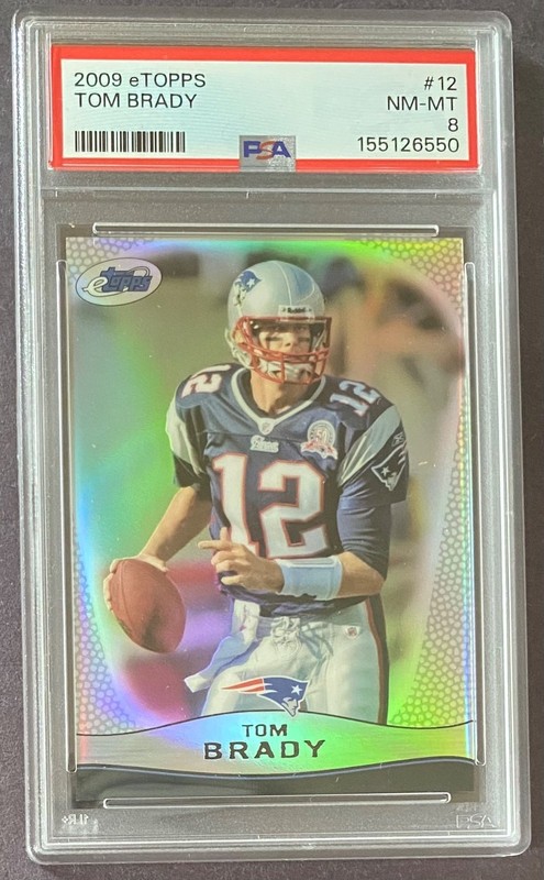 2009 eTopps Tom Brady #12 PSA 8 POP 24 New England Patriots /749 HOF