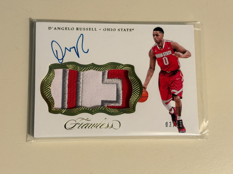 2017 Panini Collegiate Flawless D'ANGELO RUSSELL Patch Autograph AUTO #DAR! #/25