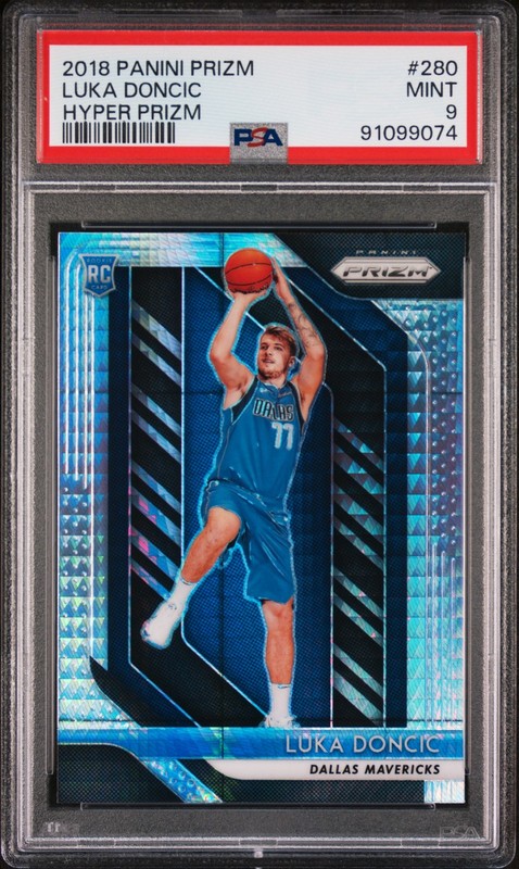 2018-19 Panini Prizm #280 Luka Doncic Prizms Hyper PSA 9