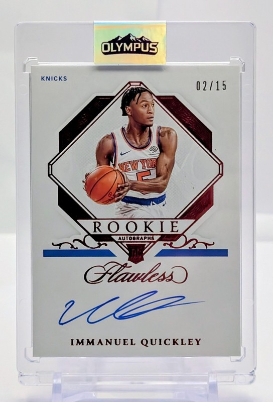 2020-21 Panini Flawless Immanuel Quickley Rookie Autographs Ruby Knicks 02/15