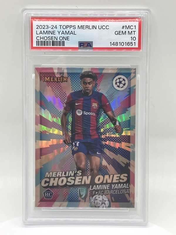 2023-24 Topps Merlin UCC Lamine Yamal Merlin's Chosen Ones RC PSA 10 Rookie