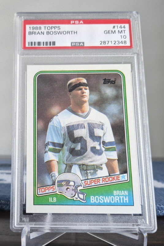 PSA 10 - 1988 Topps Brian Bosworth RC #144 - Seattle Seahawks