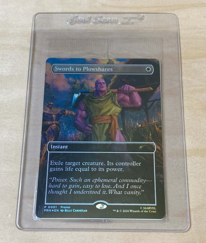 MTG Swords to Plowshares PSA Magazine Promo Marvel Thanos