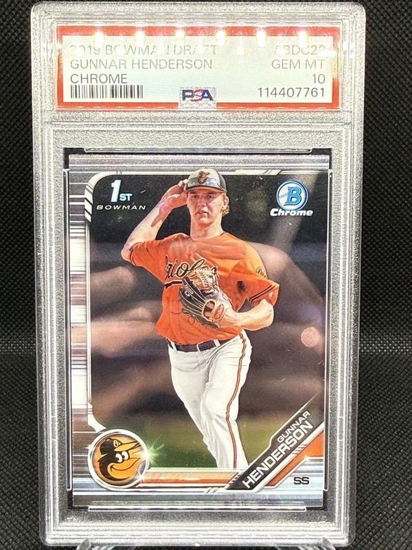 2019 Bowman Draft - Chrome Gunnar Henderson #BDC-22 (RC) PSA 10