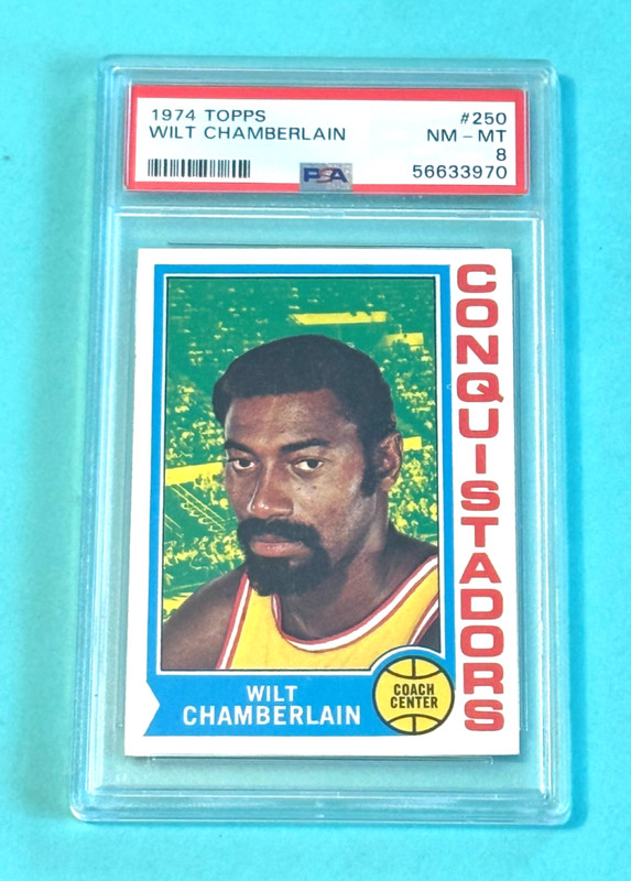 1974 Topps Wilt Chamberlain #250 PSA 8