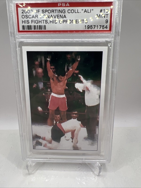 Muhammad Ali 2003 JF Sporting Collectables His Fights, His Opponents #13 PSA 9