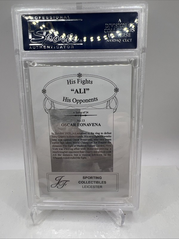 Muhammad Ali 2003 JF Sporting Collectables His Fights, His Opponents #13 PSA 9 view 2