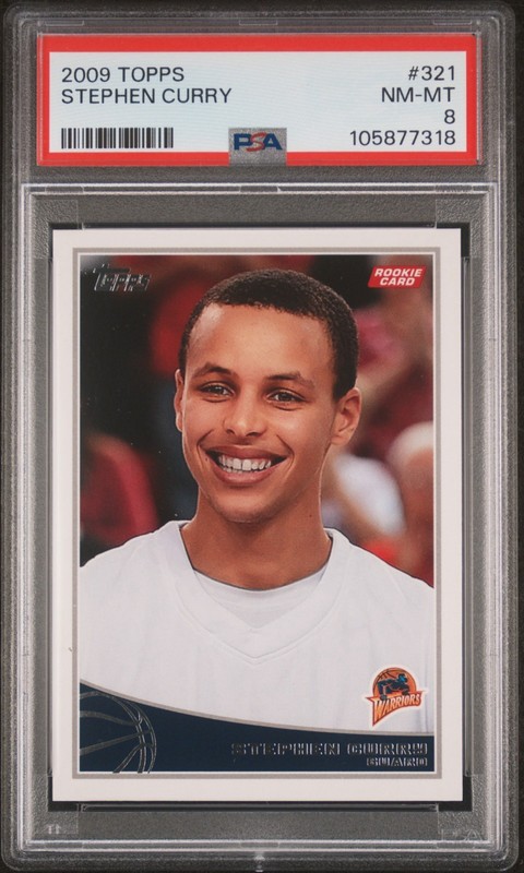 STEPHEN CURRY 2009 TOPPS #321 PSA 8 WARRIORS