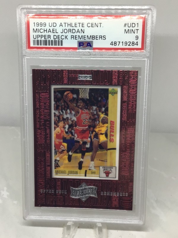 1999 UD Athlete Cent UD Remembers #UD1 Michael Jordan PSA 9