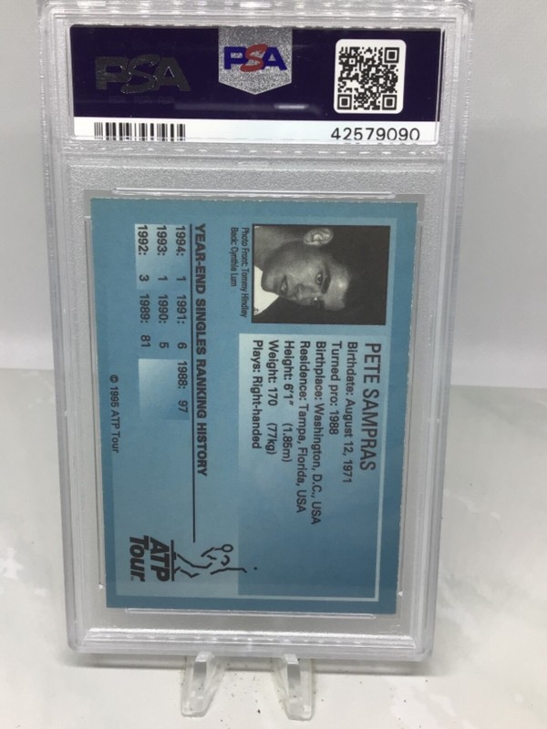 1995 ATP Tour Pete Sampras PSA 7 (4 in all grades) view 2