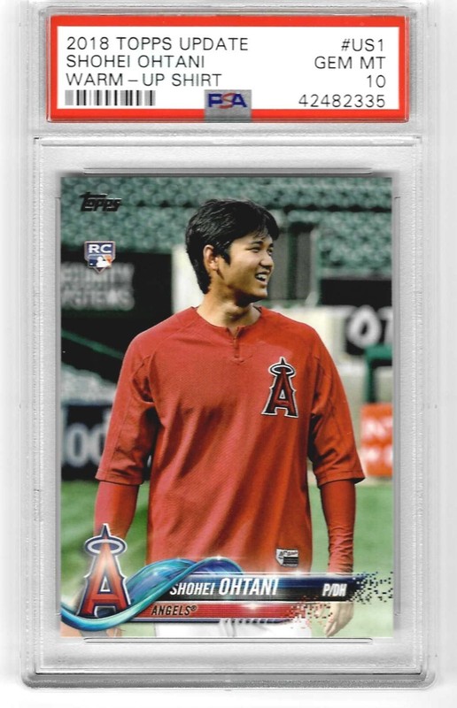 SHOHEI OHTANI 2018 TOPPS UPDATE (WARM-UP SHIRT) #US1 RC PSA 10 (GEM MINT)
