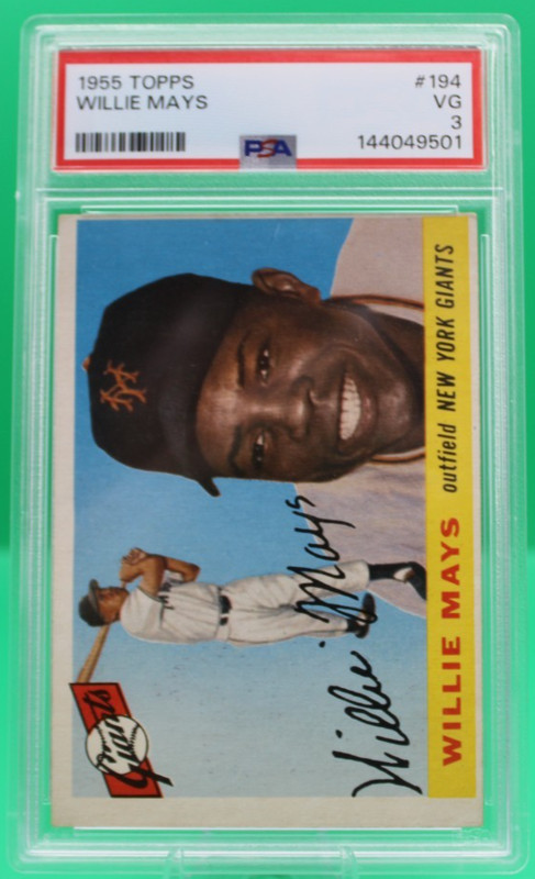 1955 Topps Baseball #194 Willie Mays PSA 3 (VG)