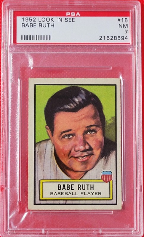 1952 Topps Look N See #15 Babe Ruth PSA 7