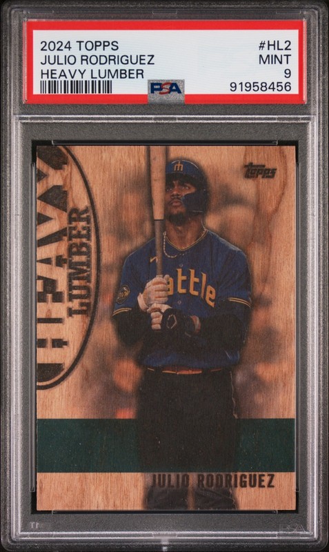 JULIO RODRIGUEZ 2024 TOPPS HEAVY LUMBER PSA 9 MARINERS
