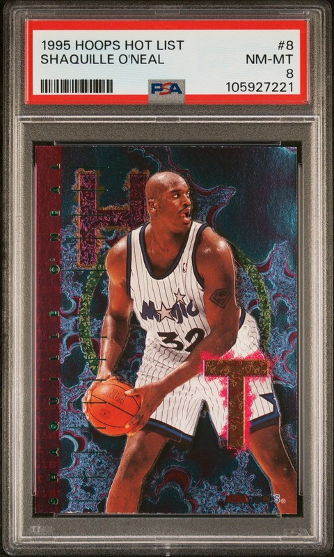 Shaquille O'Neal 1995 Hoops Hot List #8 PSA 8