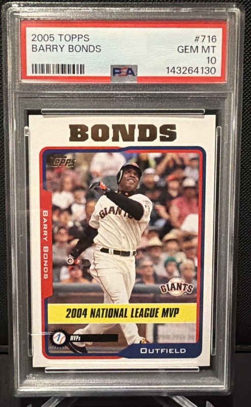 2005 TOPPS #716 BARRY BONDS GIANTS PSA 10