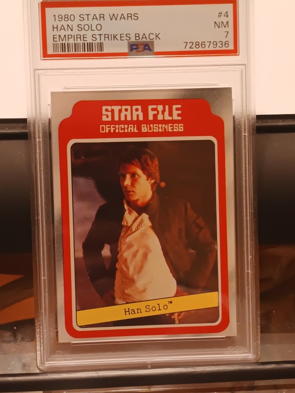 Topps 1980 Star Wars Empire Strikes Back Han Solo #4 PSA 7 Graded Card