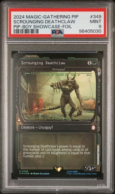PSA 9 Scrounging Deathclaw Foil Fallout Magic the Gathering MTG