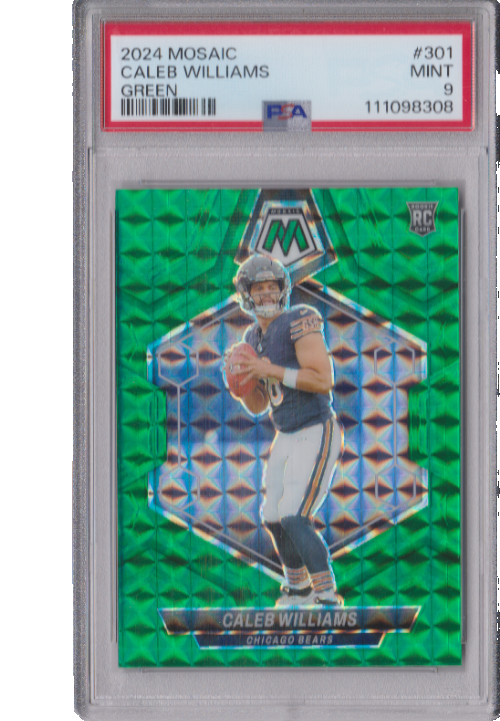 2024 Mosaic Caleb Williams #301 Green PSA Mint 9