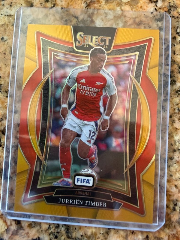 Jurrien Timber 2024-25 Panini Select FIFA Bronze Prizm /10 Gold
