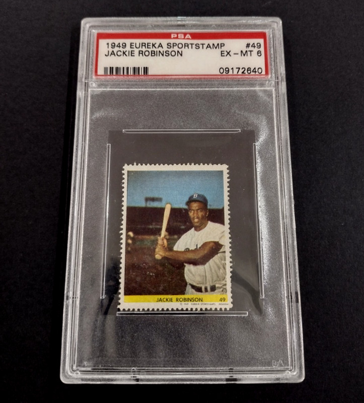 1949 EUREKA SPORTSTAMP JACKIE ROBINSON (RARE)  #49  PSA 6