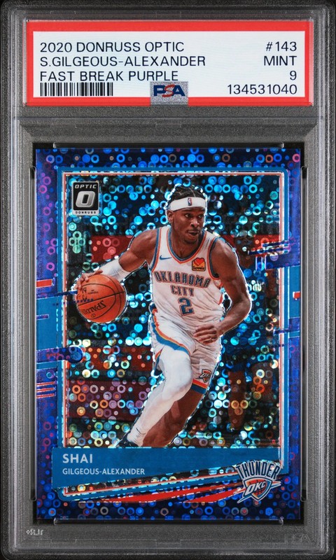2020 Donruss Optic S. Gilgeous-Alexander #143 Fast Break /95 PSA 9