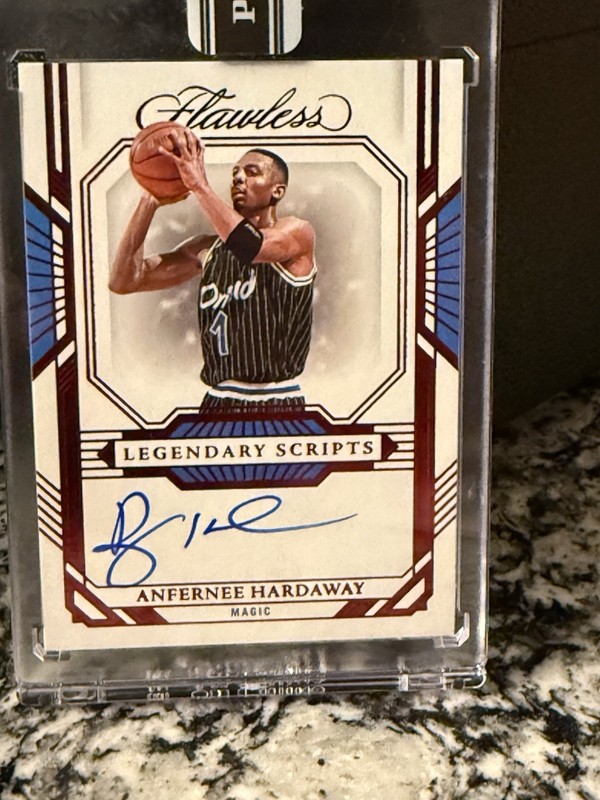 Flawless Legendary Scripts Anfernee Hardaway 1/1 On Card Auto Blackbox 2022-23