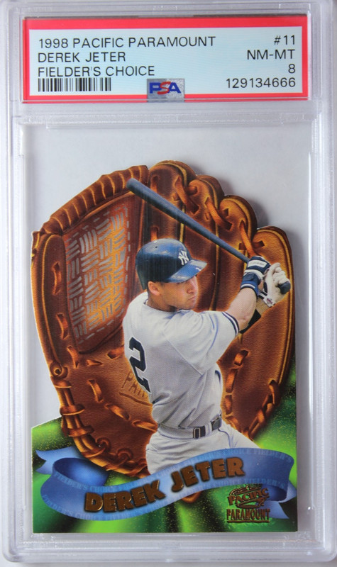 1998 Pacific Paramount Derek Jeter Fielder's Choice Card #11 PSA 8