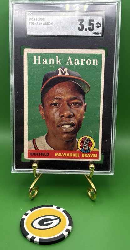 1958 Topps - Hank Aaron #30 Player Name in White PSA 3.5