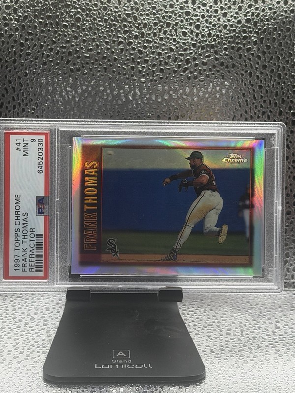 1997 Topps Chrome Frank Thomas REFRACTOR #41 PSA 9 White Sox hof