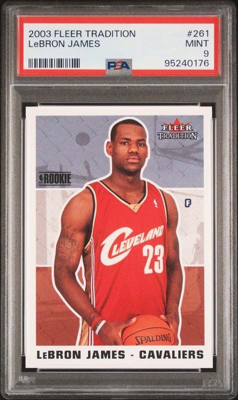 2003 FLEER TRADITION #261 LEBRON JAMES ROOKIE RC PSA 9