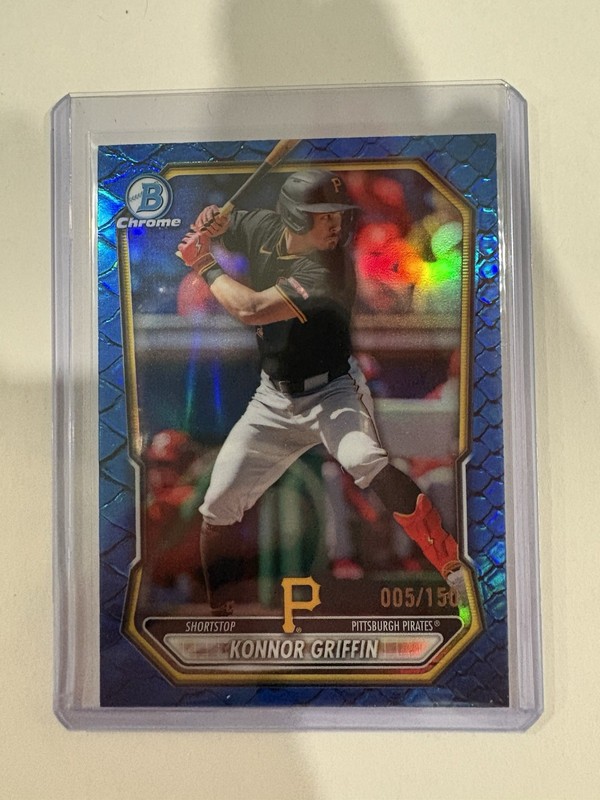 2026 Bowman Konnor Griffin #BCP-92 Blue Reptilian Chrome Refractor 5/150 Pirates