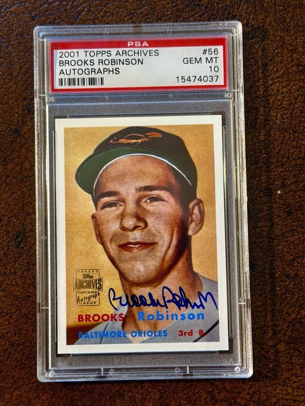 2001 Topps Archives Brooks Robinson RC Auto PSA 10 BOLD AUTO SP/50