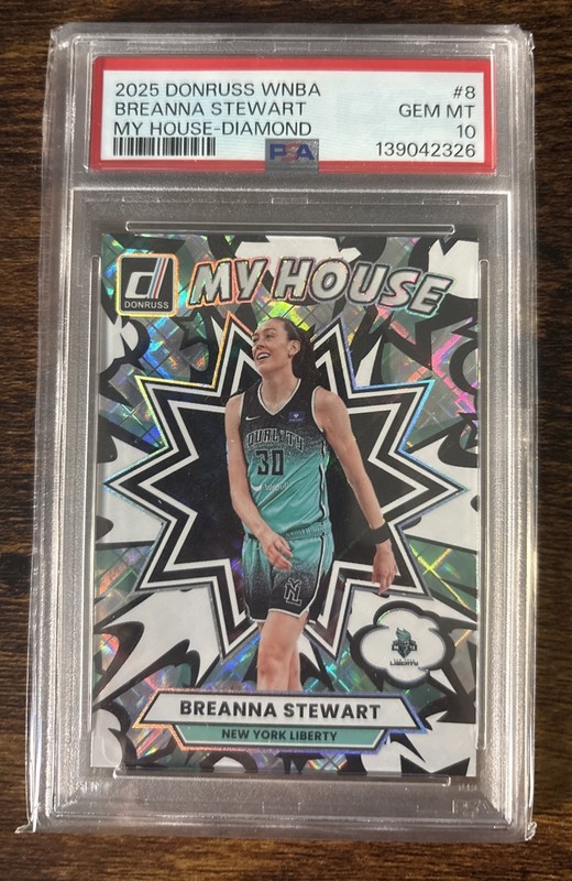 2025 Panini Donruss WNBA Breanna Stewart My House Diamond PSA 10 POP 2