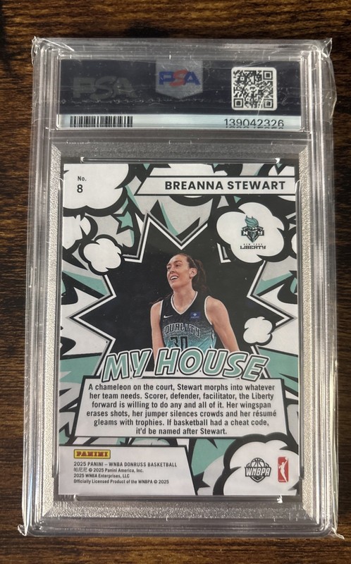 2025 Panini Donruss WNBA Breanna Stewart My House Diamond PSA 10 POP 2 view 2