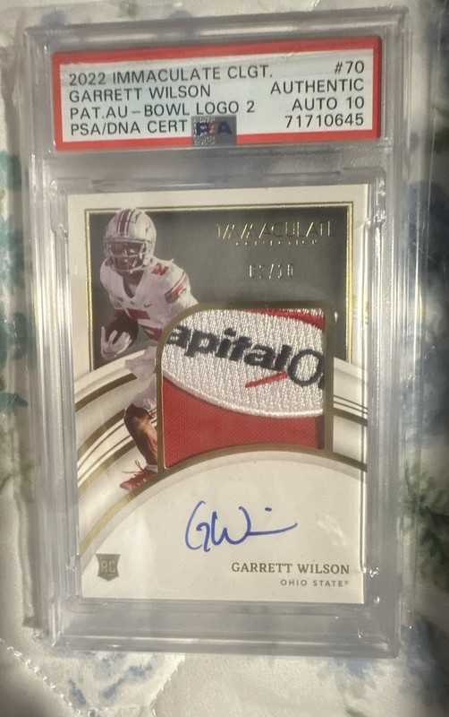 2022 Panini Immaculate Collection Collegiate - Rookie Patch Auto..Psa Auto 10